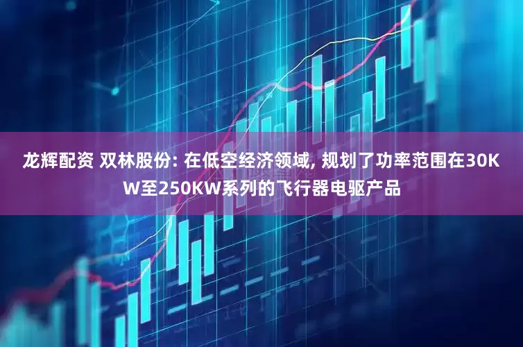 龙辉配资 双林股份: 在低空经济领域, 规划了功率范围在30KW至250KW系列的飞行器电驱产品