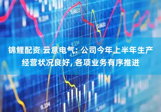 锦鲤配资 云意电气: 公司今年上半年生产经营状况良好, 各项业务有序推进
