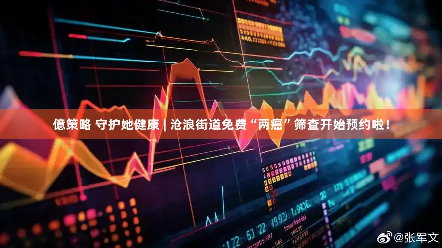 億策略 守护她健康 | 沧浪街道免费“两癌”筛查开始预约啦!